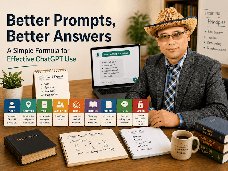 A simple formula for better prompts: Role + Context + Task + Audience + Goal + Source + Format + Tone + Limits